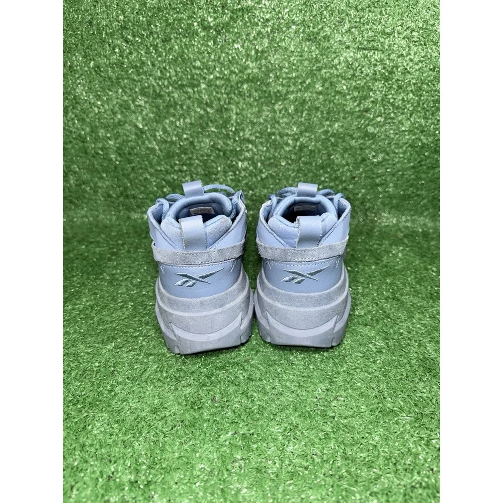 Reebok Cardi B Classic Leather Shoes Womens‎ Size 5.5 Mens 4 Blue Trail Sneakers
